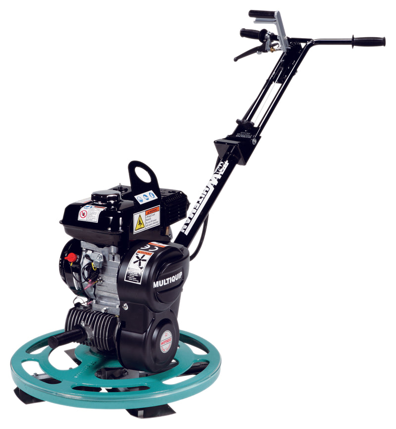 4-blade, 24", Honda GX160, 4.8 HP, Min 70-130 Max RPM blade speed, centrifugal clutch