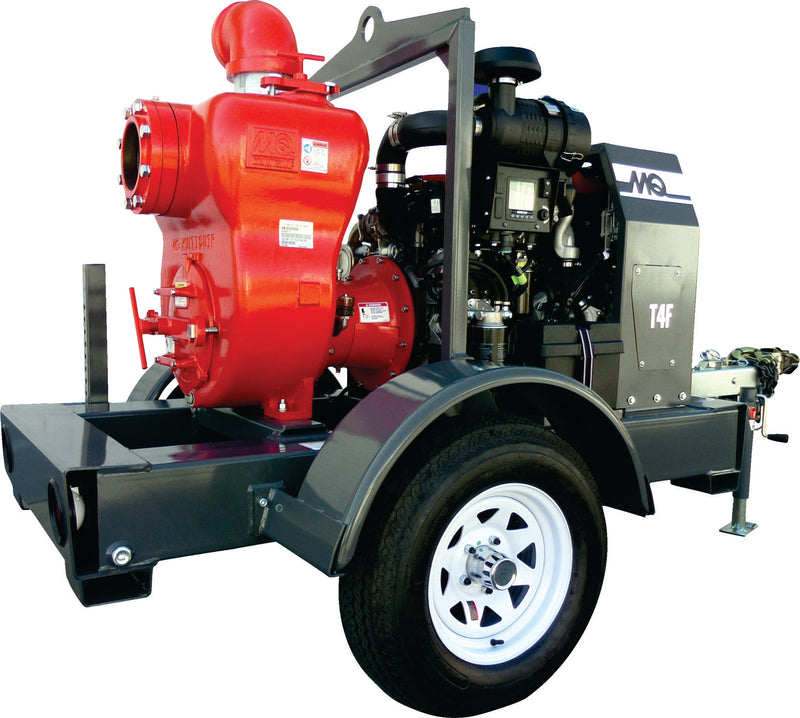 6" Trash Pump, Skid mount, 1,600 GPM - HATZ 4H50 Tier IV FINAL diesel engine.