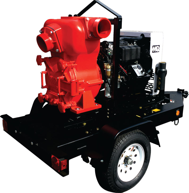 6" Trash Pump, Trailer mount, 1,190 GPM - KOHLER KDW 1404 Tier 4 Final diesel engine.