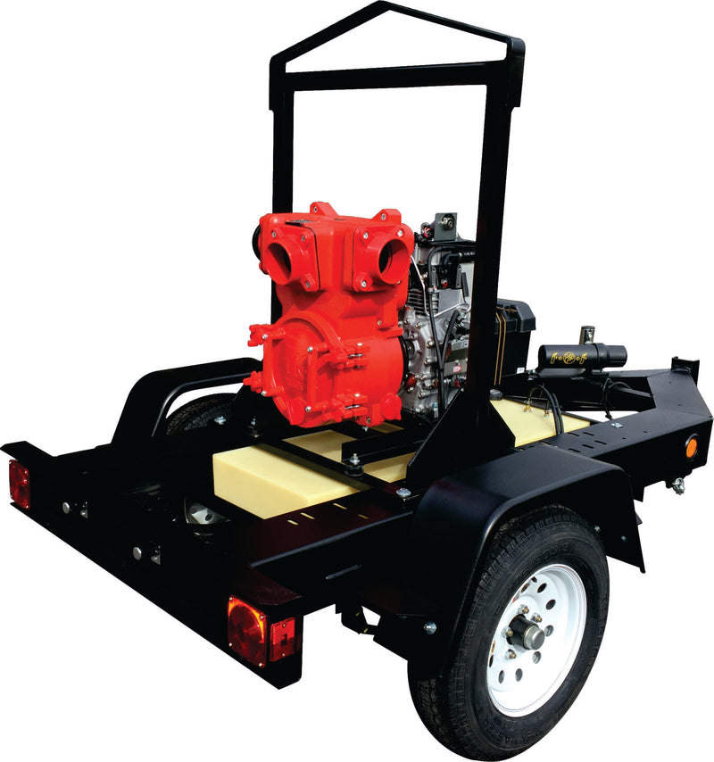 QP4TK Pump mounted on Multiquip TRLRMP Trailer w/ 16 GAL fuel cell