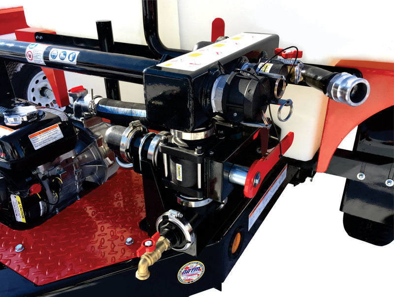 800-gallon water trailer with 2" centrifugal pump